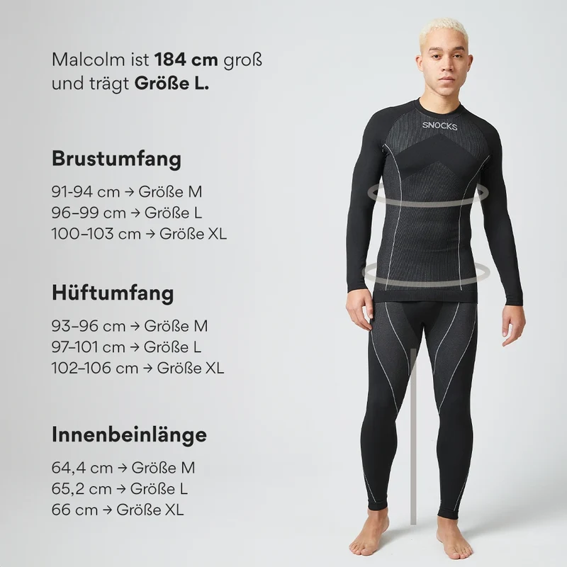 Thermounterwäsche Herren mit Daumenloch | Grau