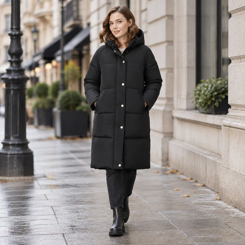 Werten Sie Ihre Garderobe mit unserer stylischen Damen-Steppjacke auf.