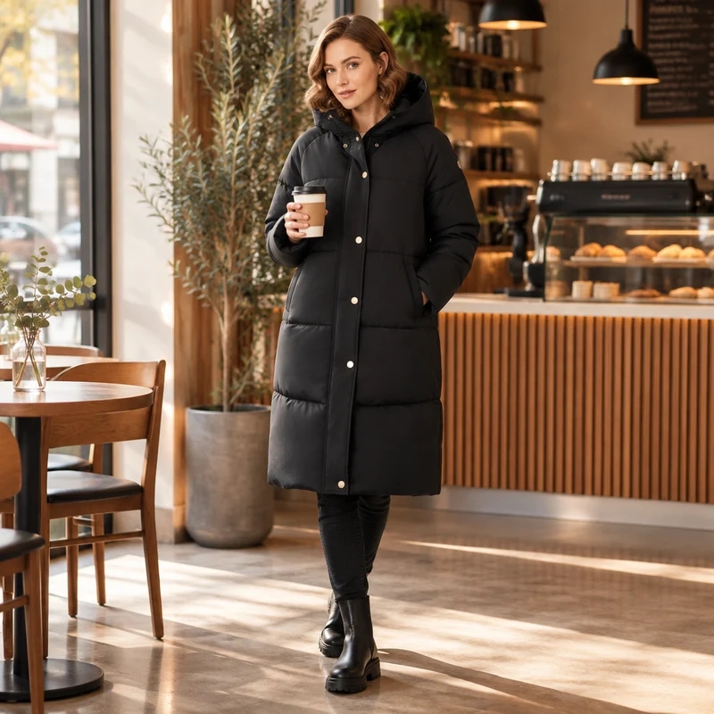 Werten Sie Ihre Garderobe mit unserer stylischen Damen-Steppjacke auf.