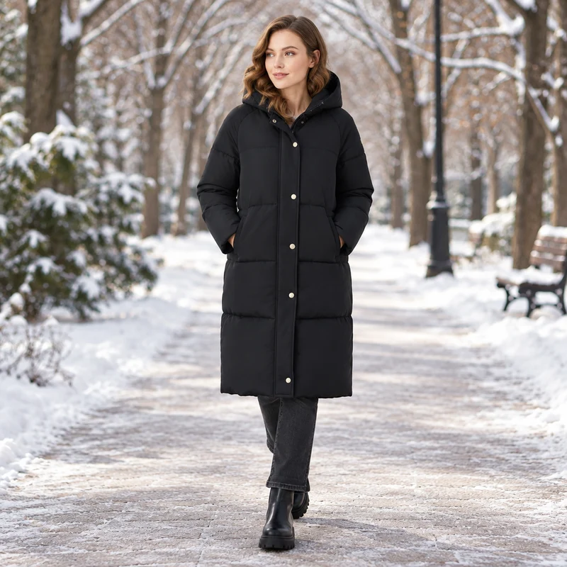 Werten Sie Ihre Garderobe mit unserer stylischen Damen-Steppjacke auf.