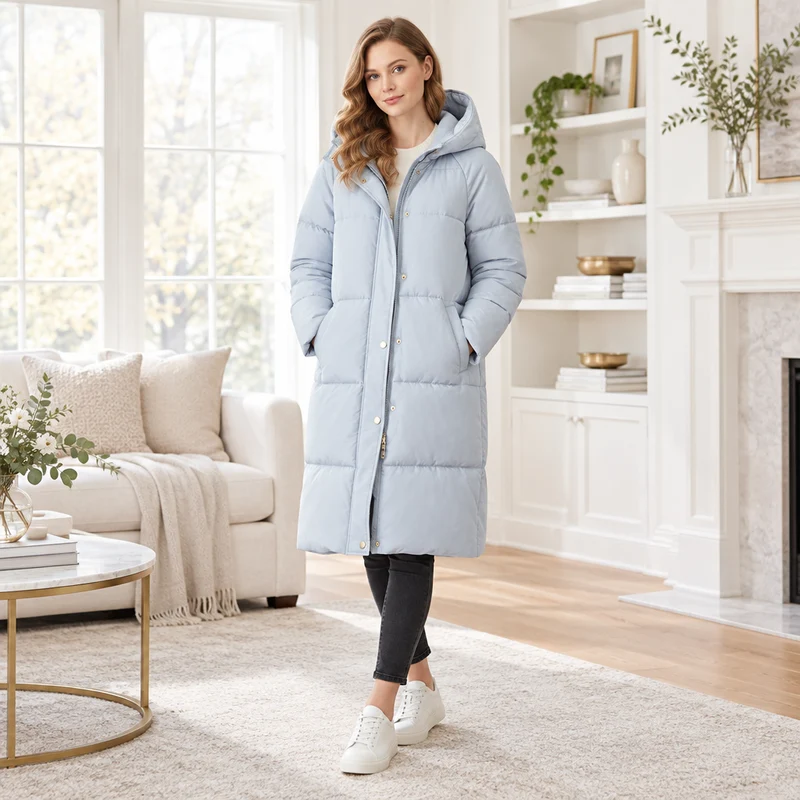 Werten Sie Ihre Garderobe mit unserer stylischen Damen-Steppjacke auf.