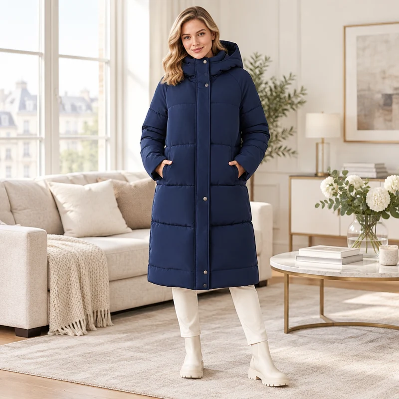 Werten Sie Ihre Garderobe mit unserer stylischen Damen-Steppjacke auf.