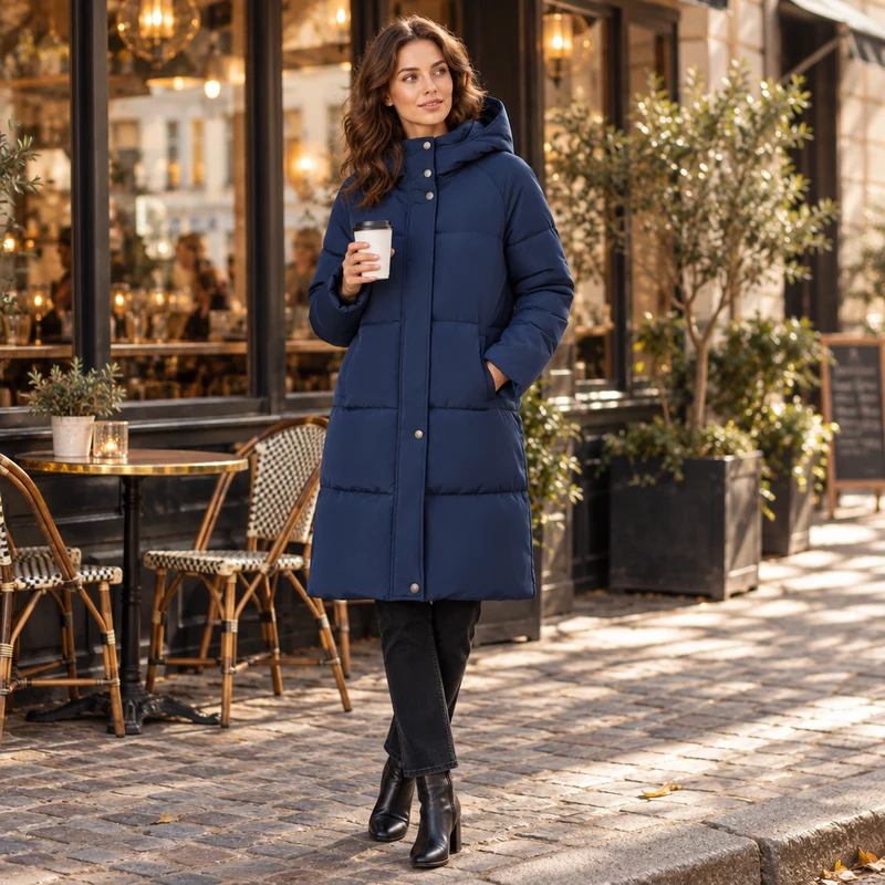 Werten Sie Ihre Garderobe mit unserer stylischen Damen-Steppjacke auf.