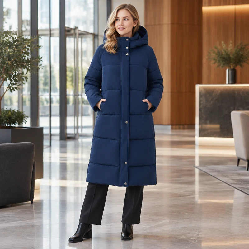 Werten Sie Ihre Garderobe mit unserer stylischen Damen-Steppjacke auf.