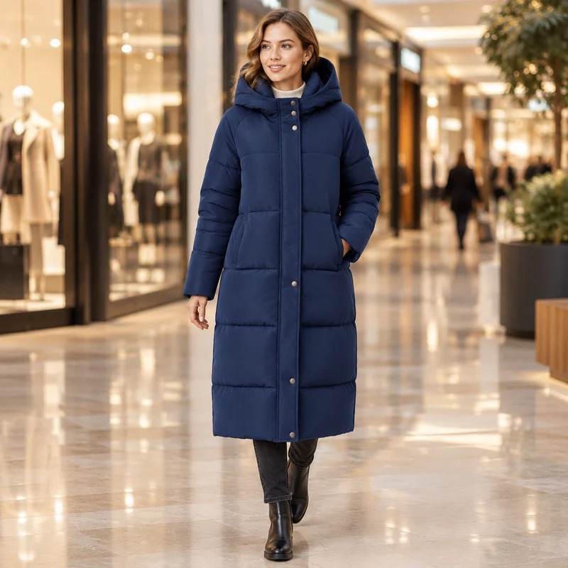 Werten Sie Ihre Garderobe mit unserer stylischen Damen-Steppjacke auf.