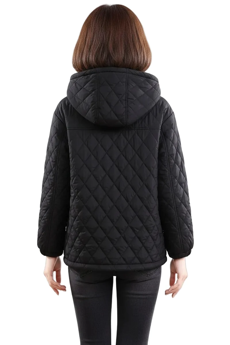 Verleihen Sie Ihrem Winter-Look mit unserer gesteppten Damen-Winterjacke das gewisse Etwas.