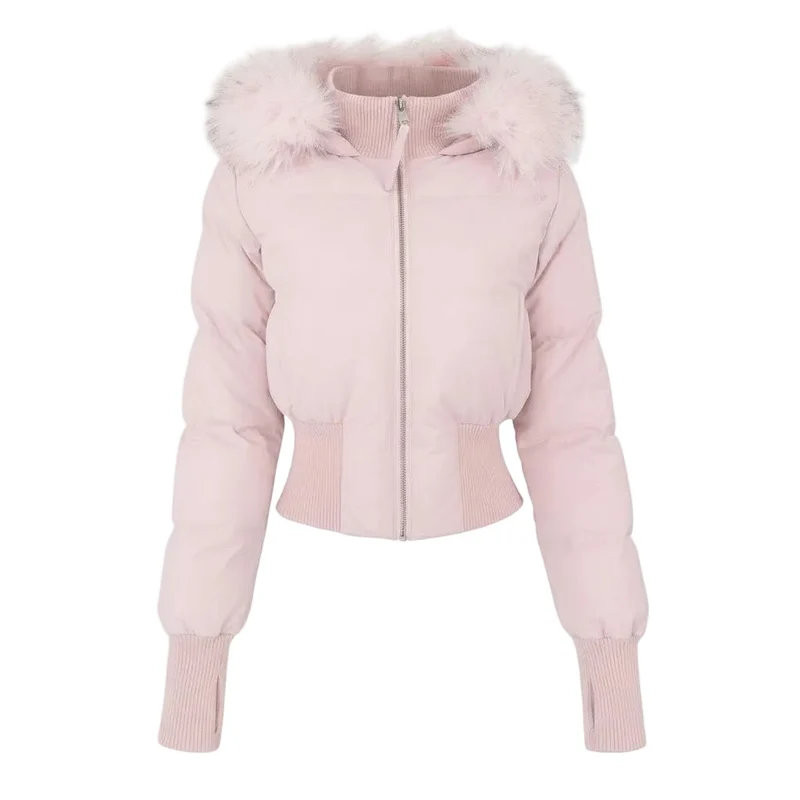 Mit unserem lässigen Damen-Winterdaunenmantel bleiben Sie stilvoll und warm.