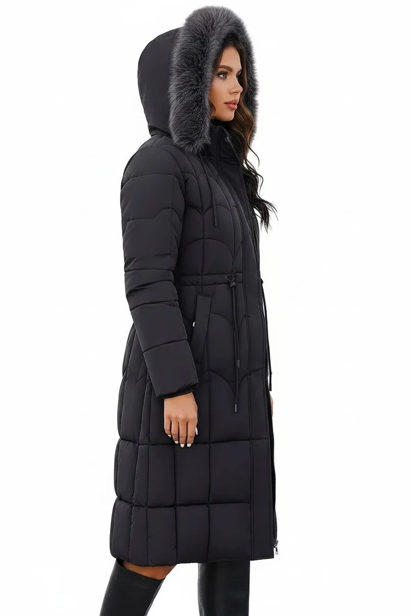 Genießen Sie Gemütlichkeit und Stil in unserem wattierten Baumwollmantel für Damen