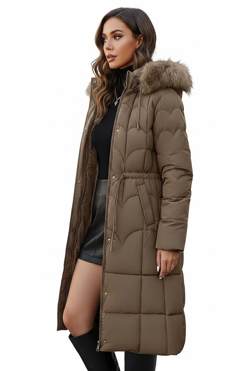 Genießen Sie Gemütlichkeit und Stil in unserem wattierten Baumwollmantel für Damen