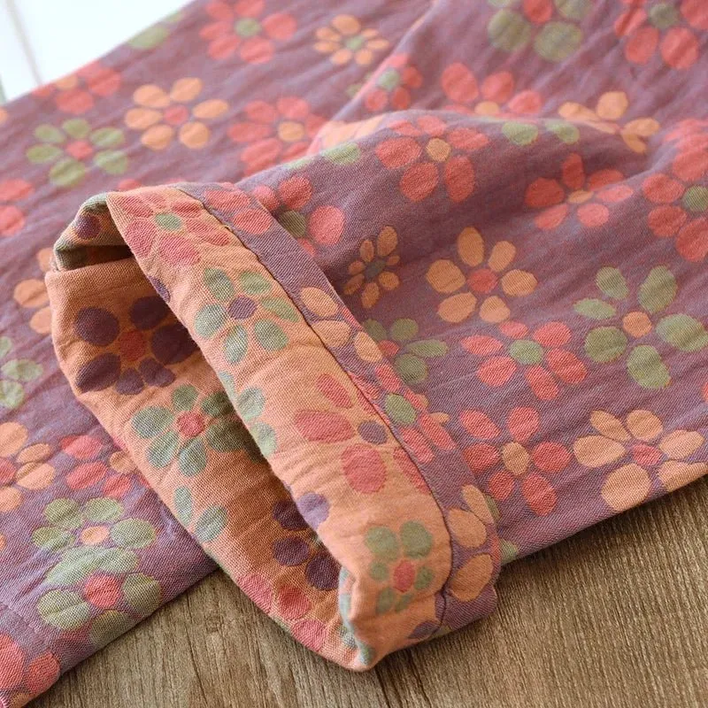 Damenpyjama-Set aus 100 % Baumwolle – Langärmeliges, garngefärbtes Jacquard-Set, 2-teilig