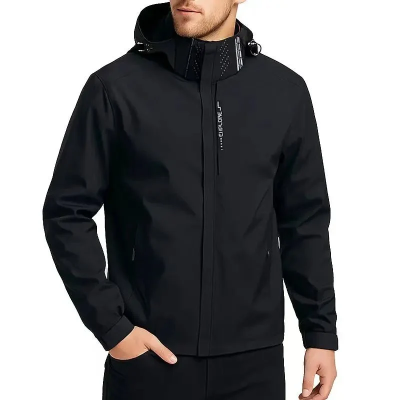 Wasserdichter Herren-Regenmantel - Leichte Kapuzenjacke zum Wandern und Klettern
