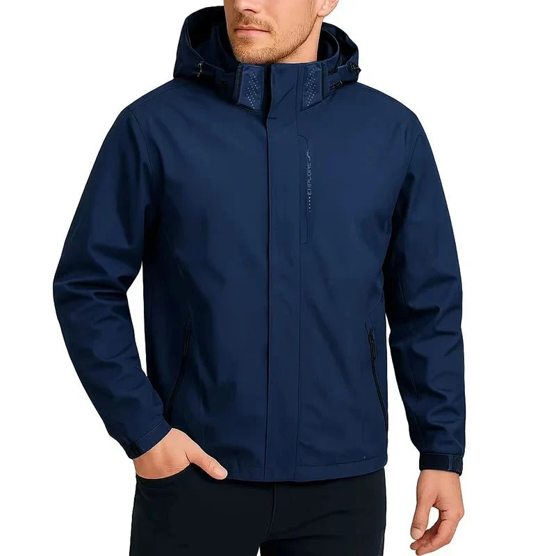 Wasserdichter Herren-Regenmantel - Leichte Kapuzenjacke zum Wandern und Klettern