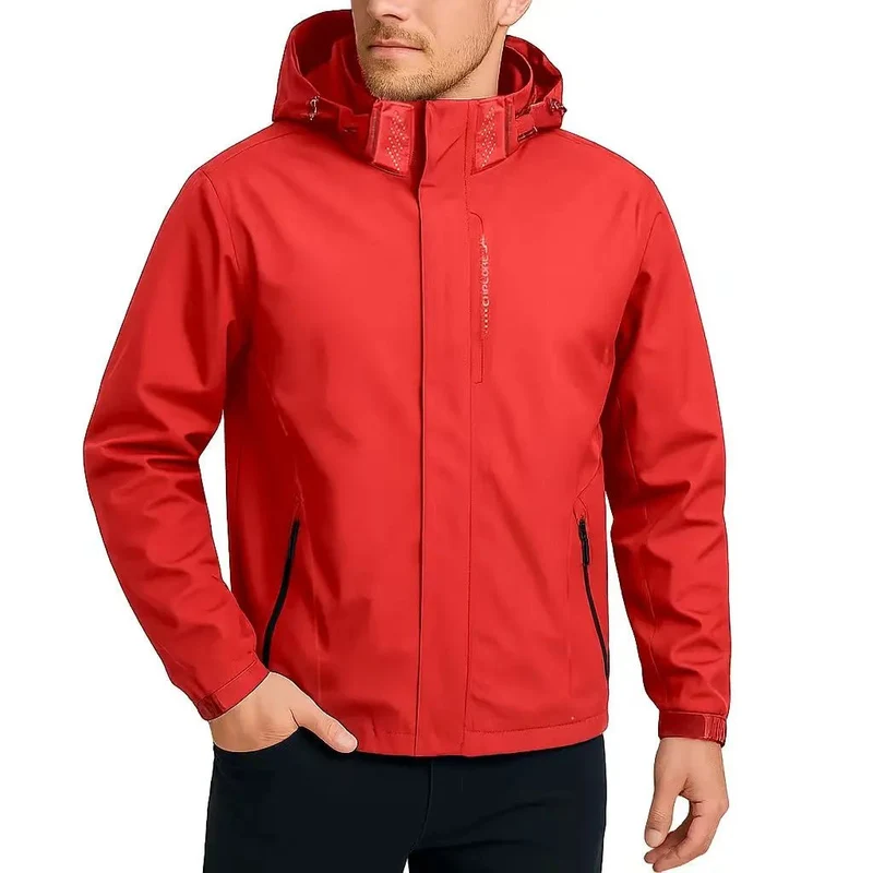 Wasserdichter Herren-Regenmantel - Leichte Kapuzenjacke zum Wandern und Klettern