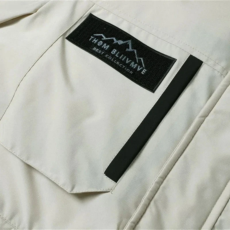 Wasserdichte Winterdaunenjacke mit Kapuze und Pelzkragen für Damen und Herren – Warmer Mantel
