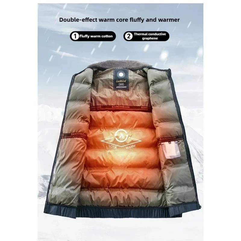 Selbstheizender Winterparka für Herren – Erstklassiger Kälteschutz und hervorragende Wärme