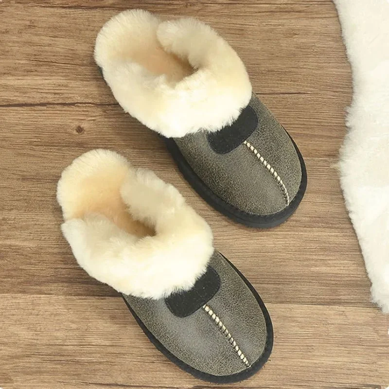 KZZO Hausschuhe aus Lammfell – Kuschelige Winterschuhe für Damen