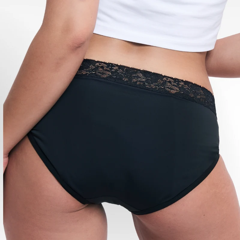SNOCKS x femtis Period Panty - ALWA Slip Period Super | Schwarz