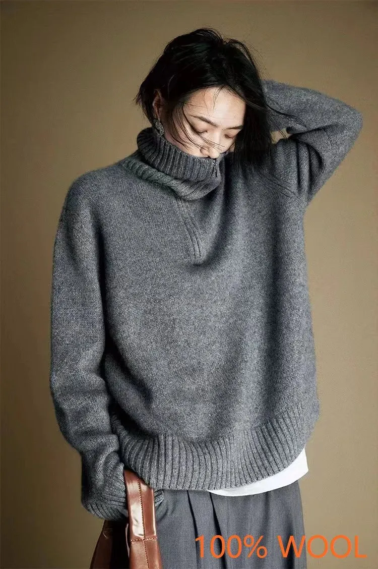 Verleihen Sie Ihrem Stil mit dem Damenpullover aus 100 % Merinowolle das gewisse Etwas.