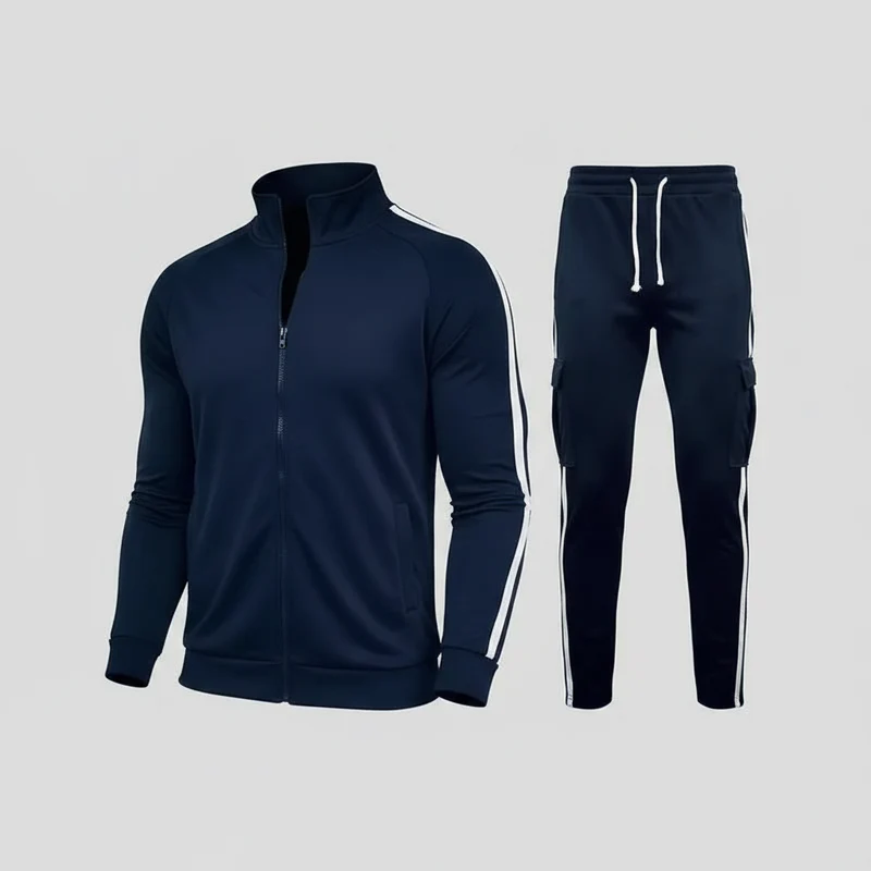 Steigern Sie Ihre Leistung mit unserem Herren-Sportanzug mit Stehkragen – perfekt für einen aktiven Lebensstil.