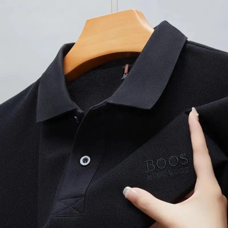 Embroidered Men's Cotton Polo Shirt - Elevate Your Summer Style