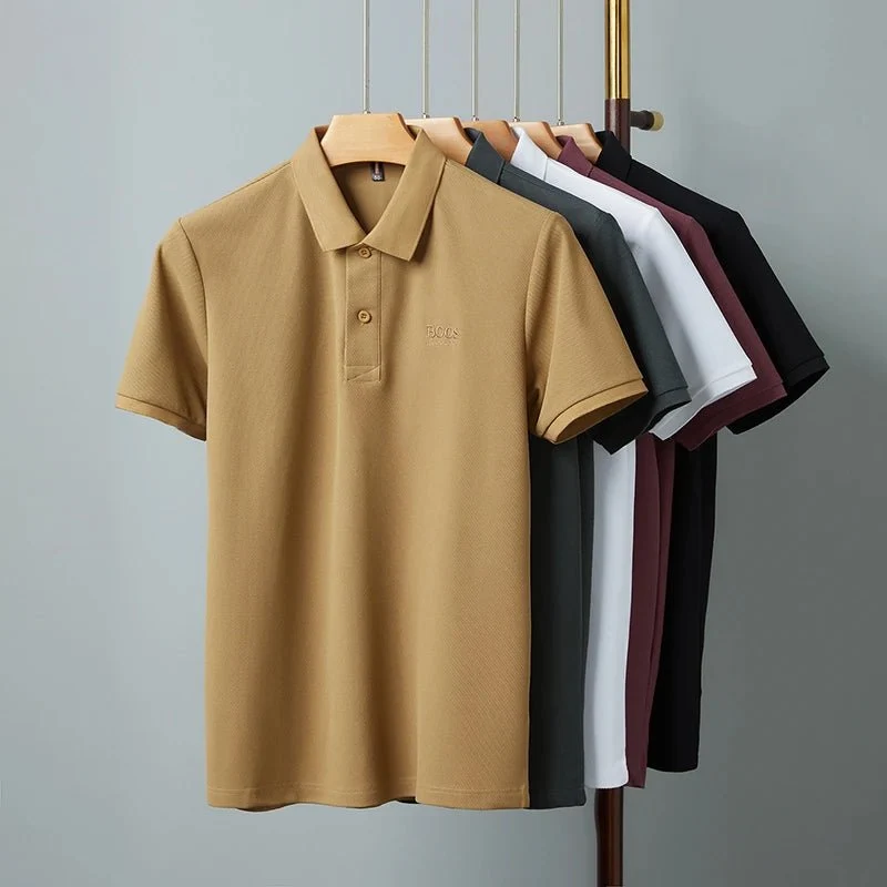 Embroidered Men's Cotton Polo Shirt - Elevate Your Summer Style