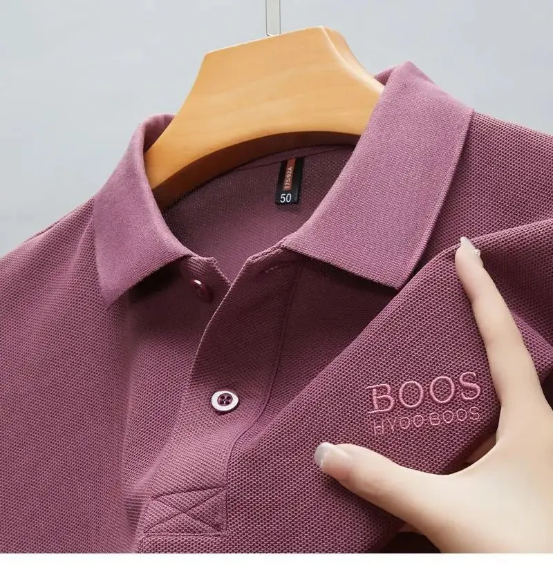 Embroidered Men's Cotton Polo Shirt - Elevate Your Summer Style