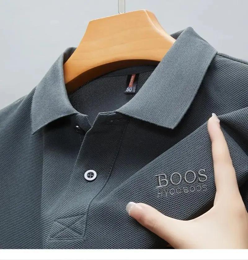 Embroidered Men's Cotton Polo Shirt - Elevate Your Summer Style