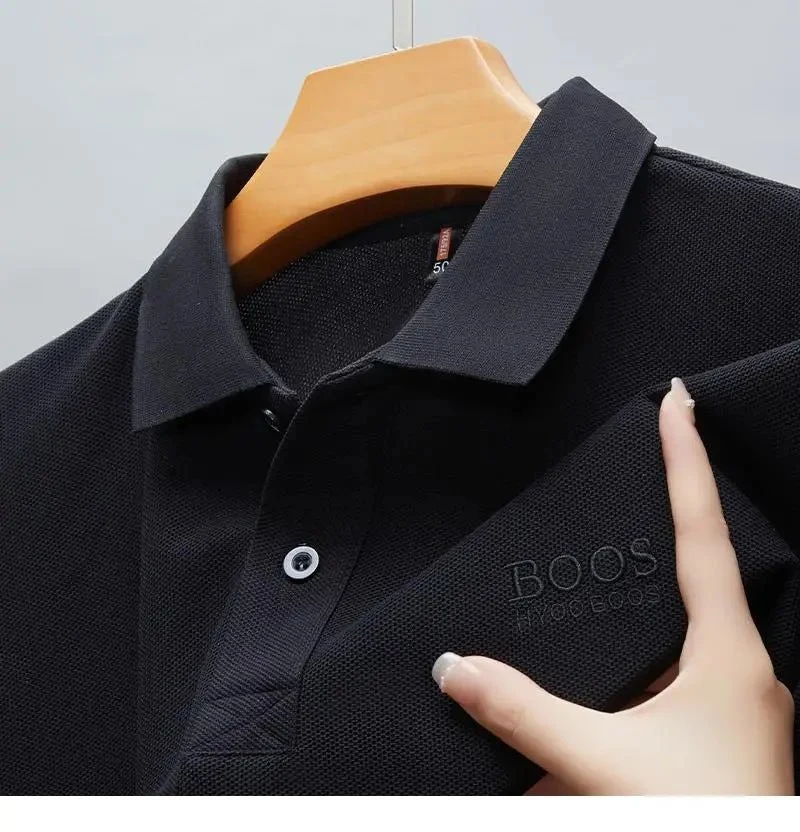 Embroidered Men's Cotton Polo Shirt - Elevate Your Summer Style