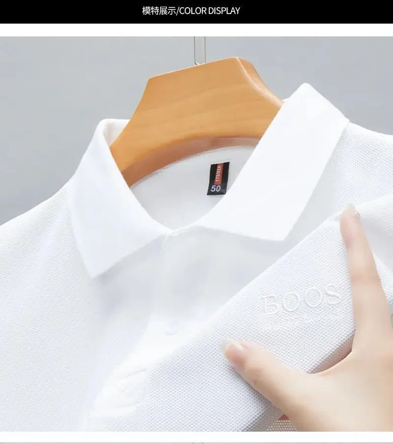 Embroidered Men's Cotton Polo Shirt - Elevate Your Summer Style