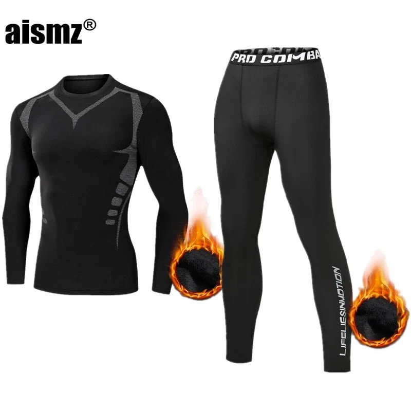 Thermounterwäsche-Set für Herren – Fleece-Sportunterwäsche (erste Schicht)