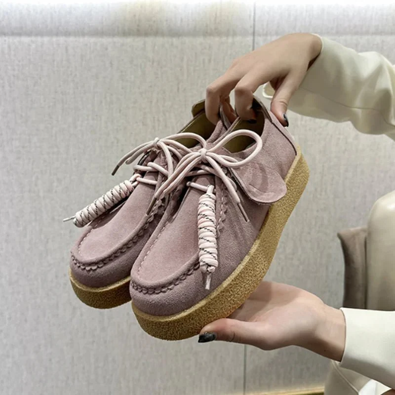AIYUQI 2026 Damen-Loafer aus echtem Leder, flache Schnürschuhe, große Größe