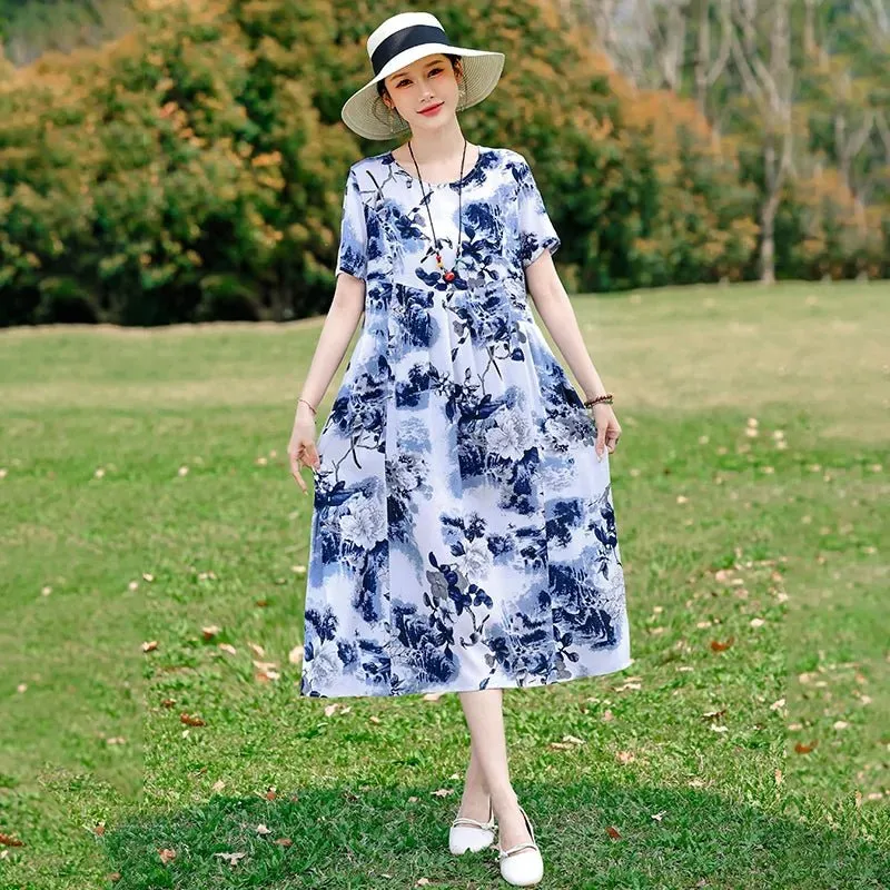 Elegantes Sommerkleid mit Blumenmuster für Damen – Werten Sie Ihre Freizeitgarderobe auf