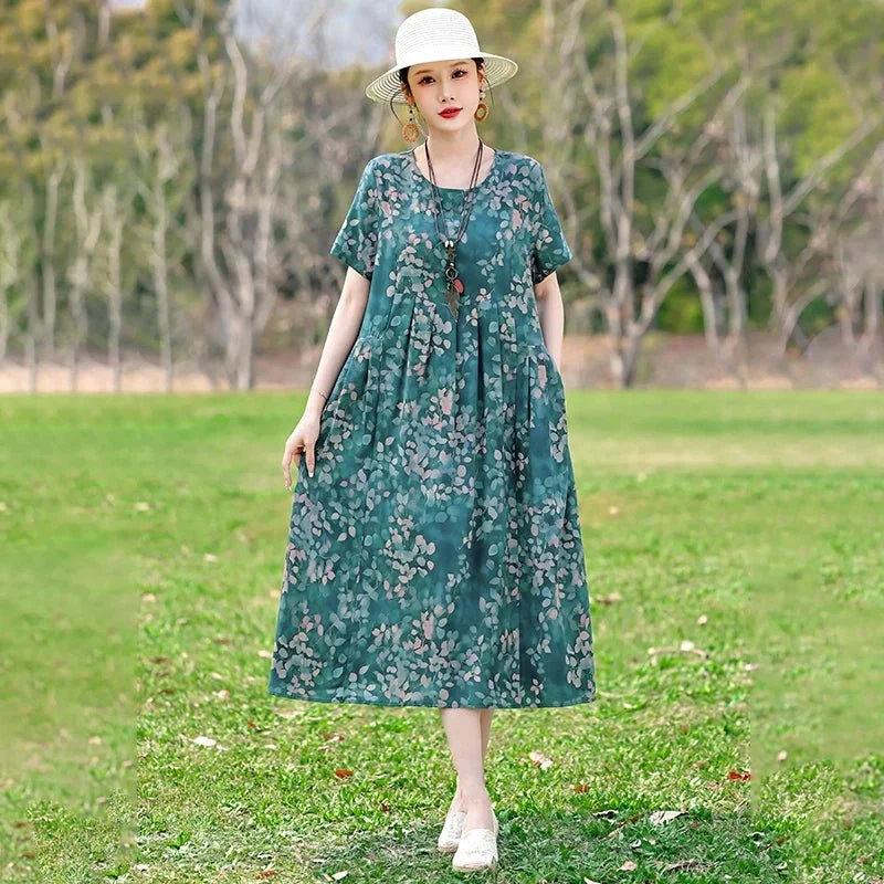 Elegantes Sommerkleid mit Blumenmuster für Damen – Werten Sie Ihre Freizeitgarderobe auf