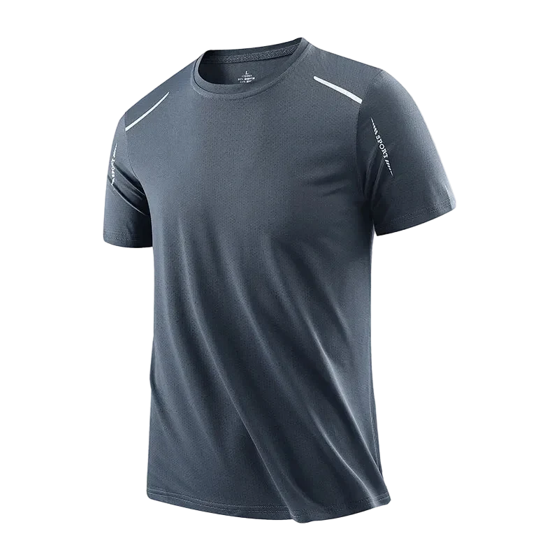CHRLCK Herren Schnelltrocknendes Laufshirt - Atmungsaktives Outdoor-Sportshirt zum Wandern und Angeln - Weiches, elastisches Sommershirt