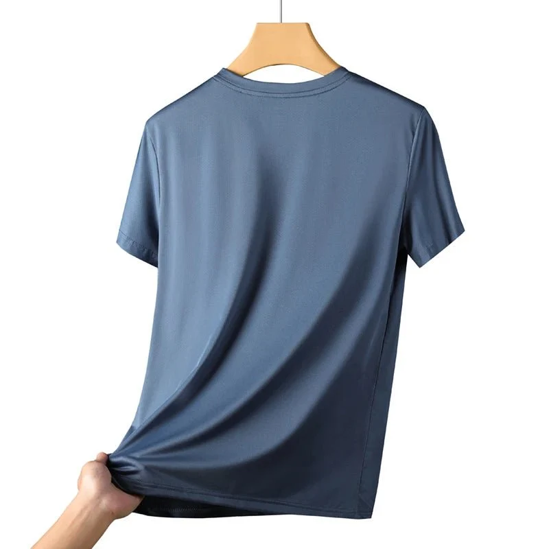 CHRLCK Herren Schnelltrocknendes Laufshirt - Atmungsaktives Outdoor-Sportshirt zum Wandern und Angeln - Weiches, elastisches Sommershirt