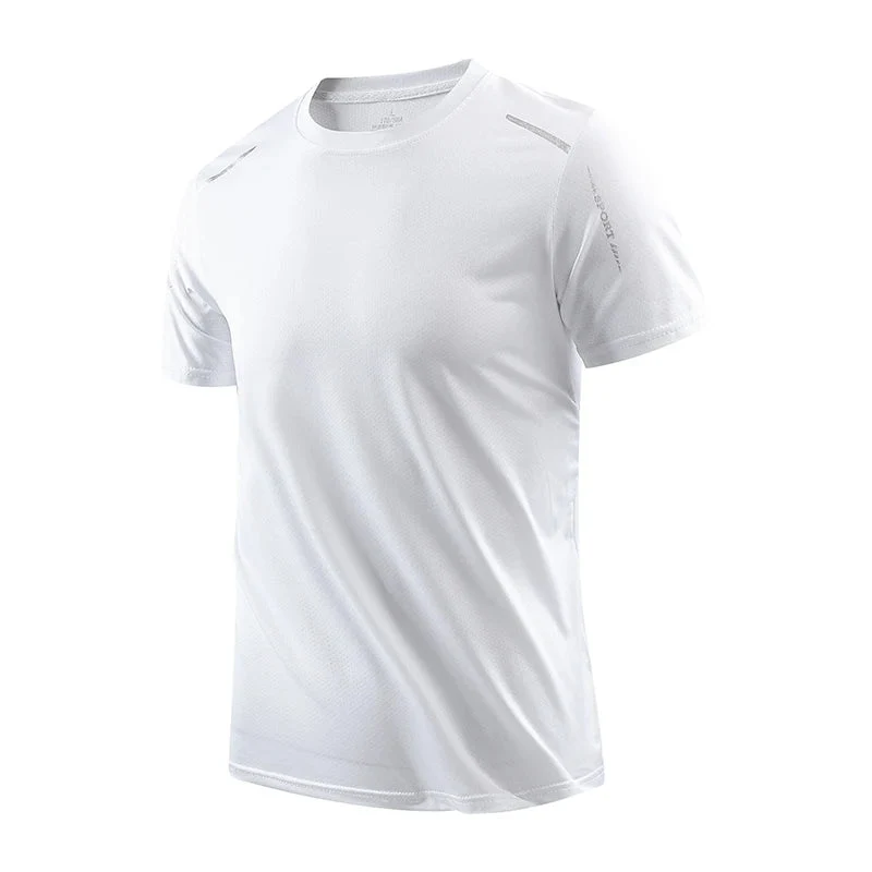CHRLCK Herren Schnelltrocknendes Laufshirt - Atmungsaktives Outdoor-Sportshirt zum Wandern und Angeln - Weiches, elastisches Sommershirt
