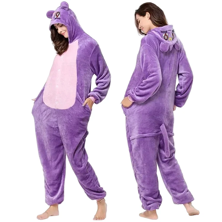 Unisex-Winter-Tier-Einteiler – Lustige, flauschige Schlafanzüge für Kinder und Erwachsene