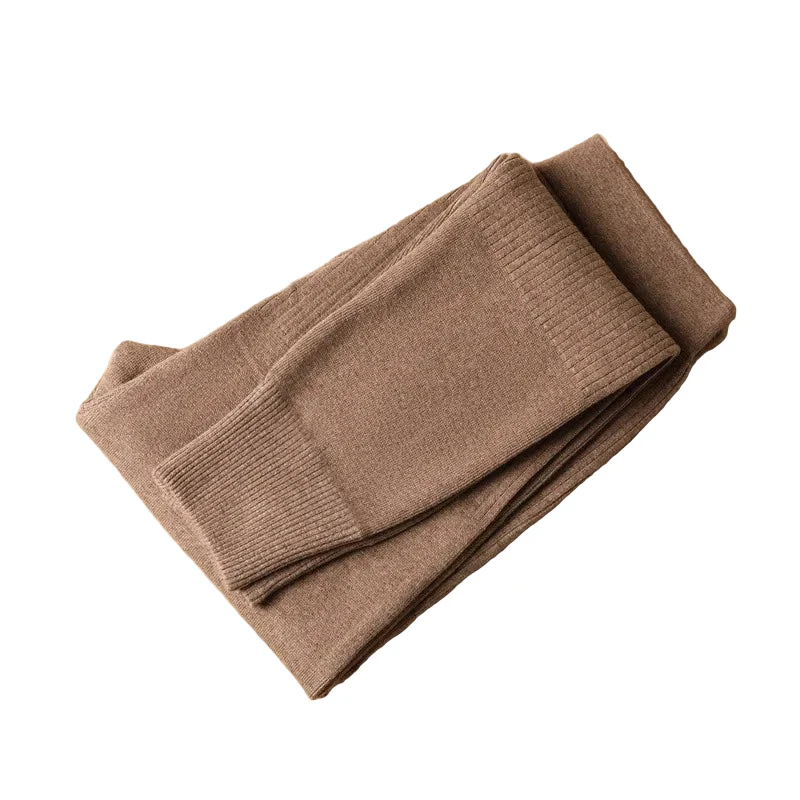 Kuschelige Winter-Thermo-Leggings aus Wolle – Elastische Leggings mit hohem Bund für ultimative Wärme
