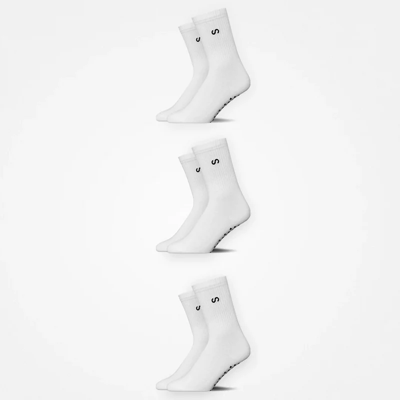 Pilates Socken | Weiß (Logo)