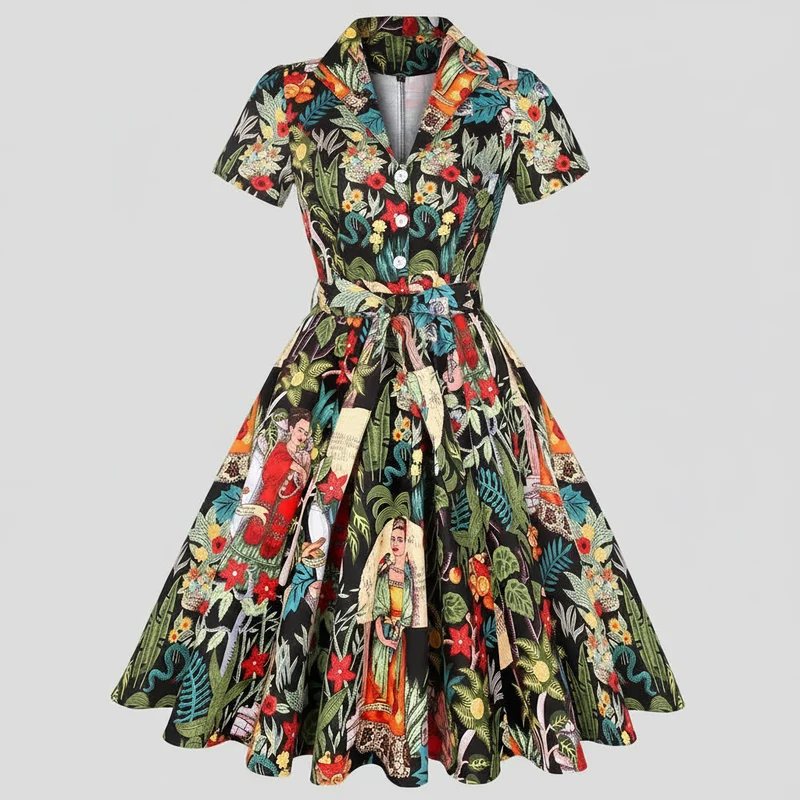 Verleihen Sie Ihrem Stil mit unserem Vintage-Midi-Partykleid das gewisse Etwas – klassischer Charme der 1950er Jahre erwartet Sie
