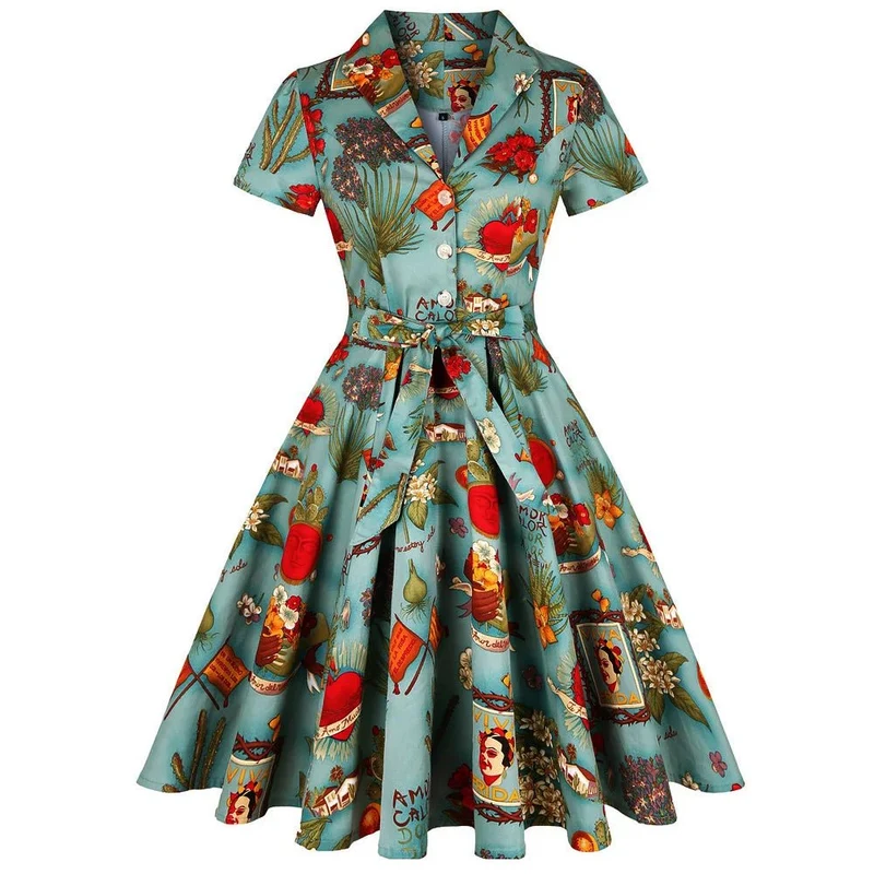 Verleihen Sie Ihrem Stil mit unserem Vintage-Midi-Partykleid das gewisse Etwas – klassischer Charme der 1950er Jahre erwartet Sie