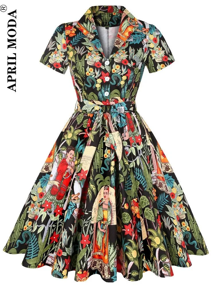 Verleihen Sie Ihrem Stil mit unserem Vintage-Midi-Partykleid das gewisse Etwas – klassischer Charme der 1950er Jahre erwartet Sie