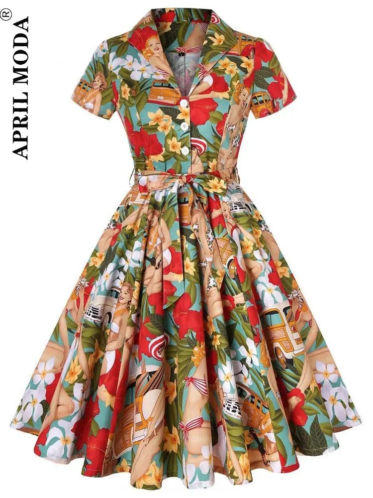 Verleihen Sie Ihrem Stil mit unserem Vintage-Midi-Partykleid das gewisse Etwas – klassischer Charme der 1950er Jahre erwartet Sie