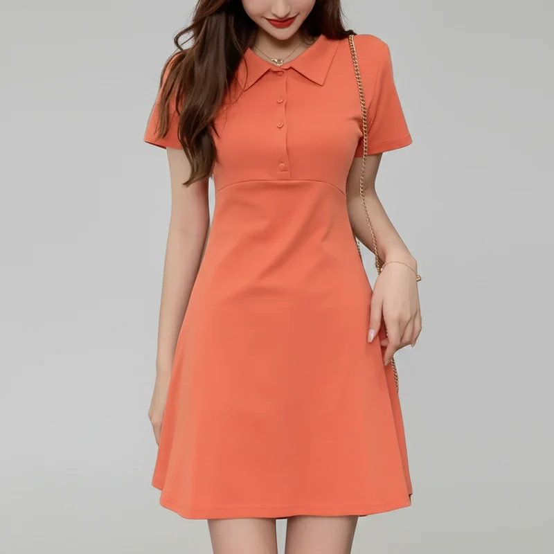 Mühelos schickes, lässiges Sommerkleid für Damen mit Peter-Pan-Kragen