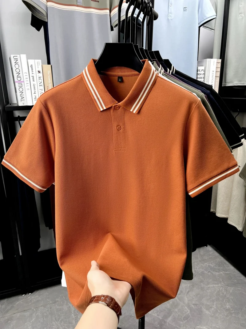 Classic 100% Cotton Men's Polo Shirt – Your Go-To for Comfortable Summer Style