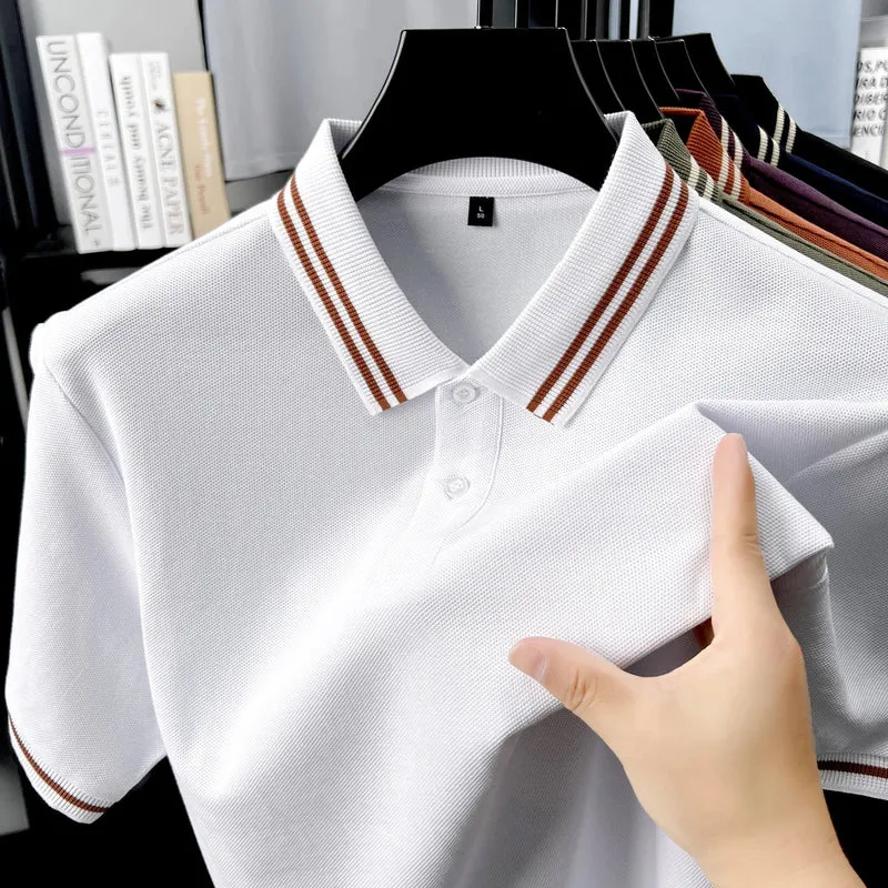 Classic 100% Cotton Men's Polo Shirt – Your Go-To for Comfortable Summer Style