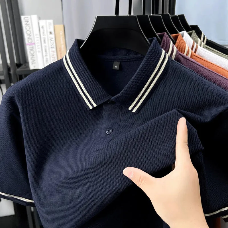 Classic 100% Cotton Men's Polo Shirt – Your Go-To for Comfortable Summer Style