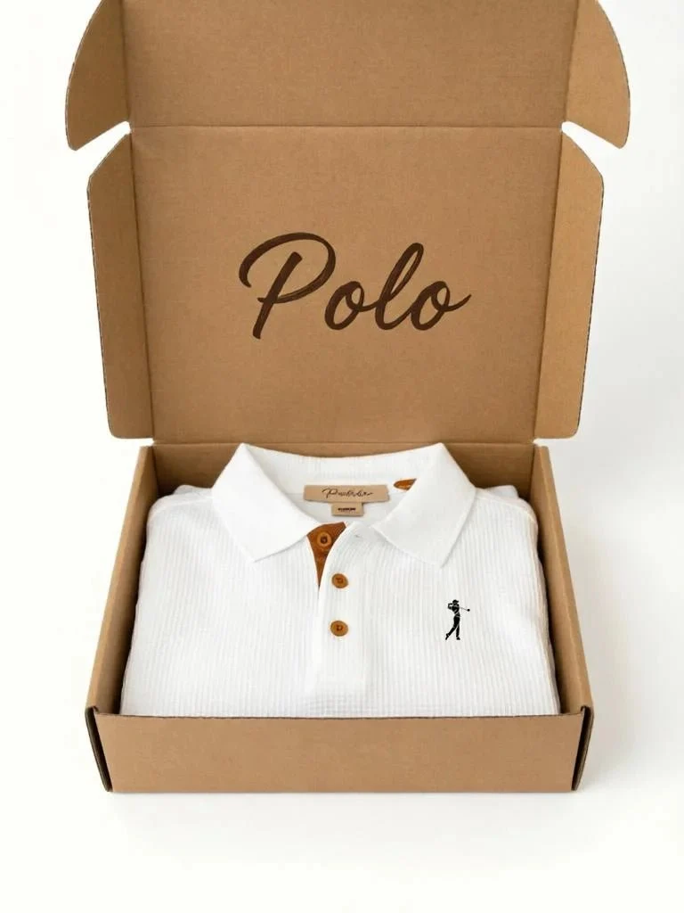 Elevate Your Style with Our Classic Men's Polo Shirt - Premium Cotton Knit & Golf Embroidery