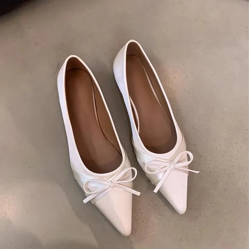 Ballet Pointed Toe Flats - Soft Sole Mary Jane Shoes for Women