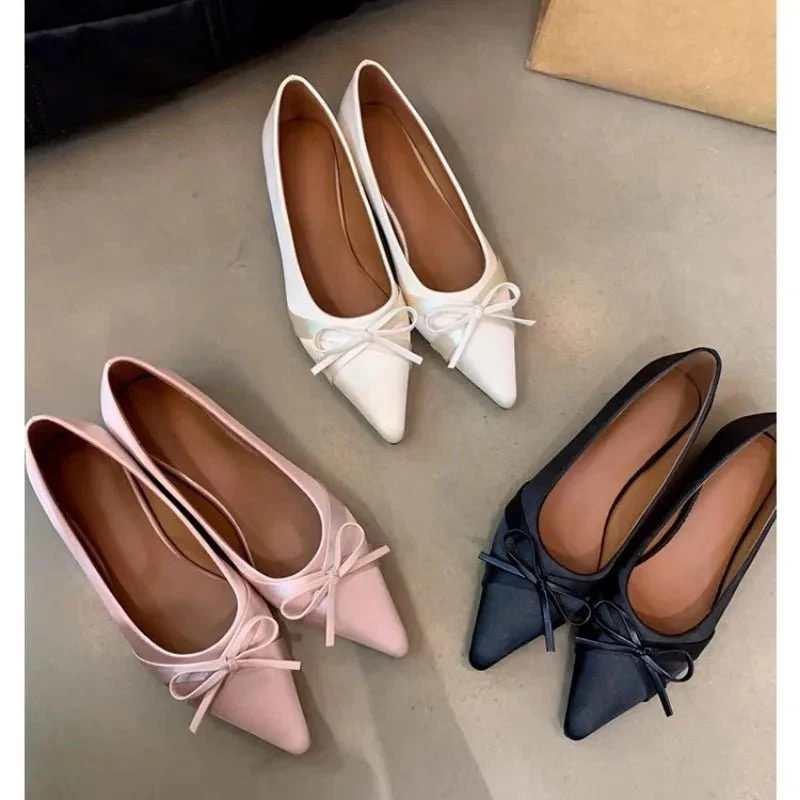 Ballet Pointed Toe Flats - Soft Sole Mary Jane Shoes for Women